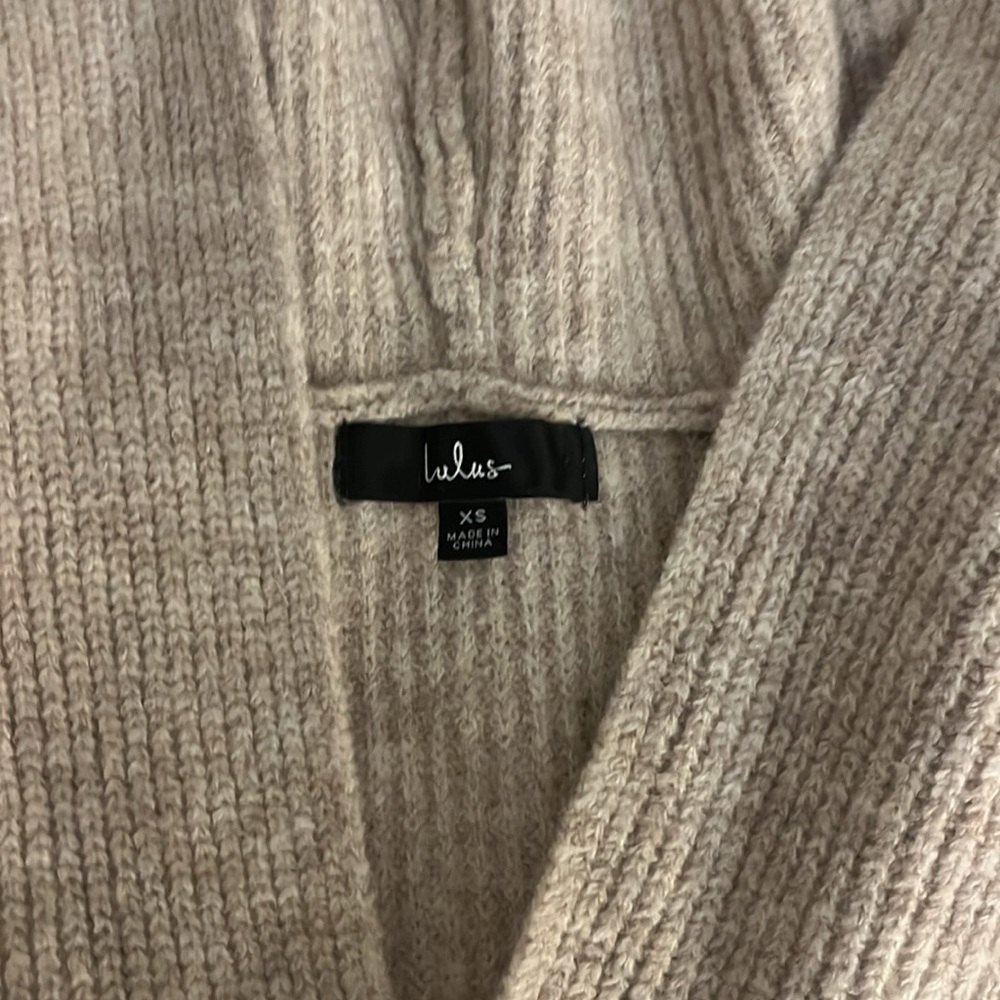 Lulu's Beige Hoodie Size XS - Picture 3 of 4